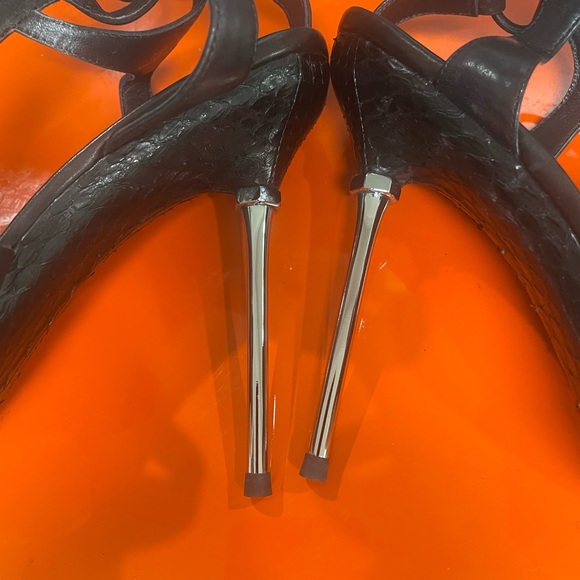 Brian Atwood Black Stiletto Sandals - Picture 4 of 7